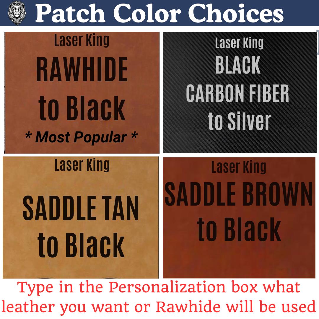 Custom Logo Leather Patch Hat | Personalized with Your Logo on a Hat | Custom Name Engraved into Patch of Your Choice Richardson 112